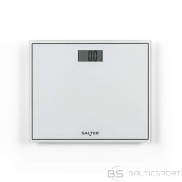 Salter 9207 WHCFEU12 Compact Glass Electronic Bathroom Scale, White
