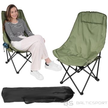BS SALOKĀMS KEMPINGA KRĒSLIS 46X46X90CM ZAĻŠ (N/A)