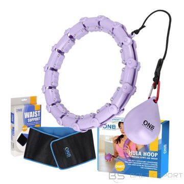 Массажный обруч хулахуп /НАБОР HULA HOOP OHA02 ФИОЛЕТОВЫЙ С ГРУЗОМ + ПОДДЕРЖКА ДЛЯ ПОЯСА BR160
