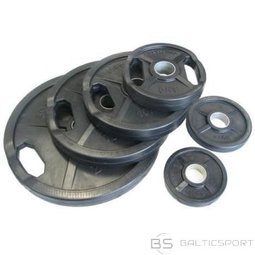 Melns gumijots svaru disks ø50mm 15 kg