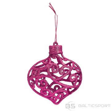 Egļu rotājums 3D, 8cm, purpura, 2 veidi