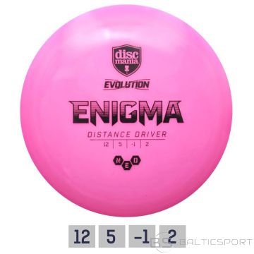 Discgolf disks DISCMANIA Distance Driver NEO ENIGMA Evolution 12/5/-1/2 Rozā