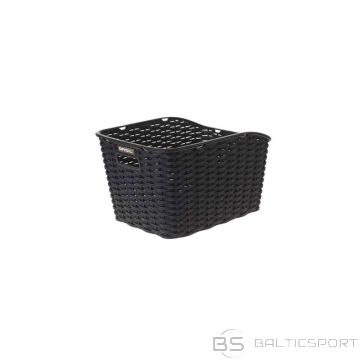 Luggage rack basket BASIL Weave WP, black