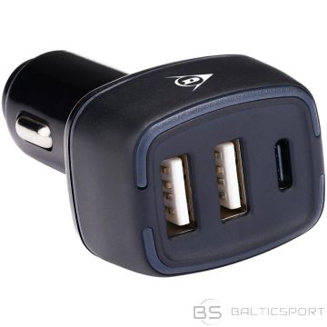 DUNLOP MULTI automašīnas lādētājs 2x USB-A + USB-C