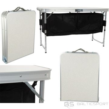 Enero Camp SALOKAMAIS TŪRISTU KEMPINGA GALDS 120x47x70/62/54CM AR SKAPI 33X30X36CM