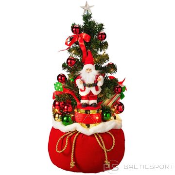 Koopman Dekoratīva Ziemassvētku eglīte 60 cm, 25 LED taimeris, Ziemassvētku vecītis