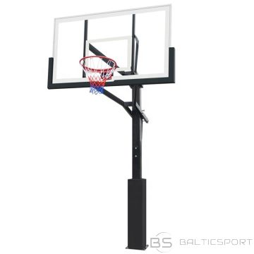 Betonējams basketbola grozs ar statīvu Bilaro Fremont ar 12 mm rūdīta stikla vairogu 180 x 105 cm