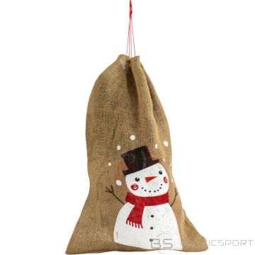 Christmas Decoration JUTE GIFT BAG 70X50CM SNOWMAN