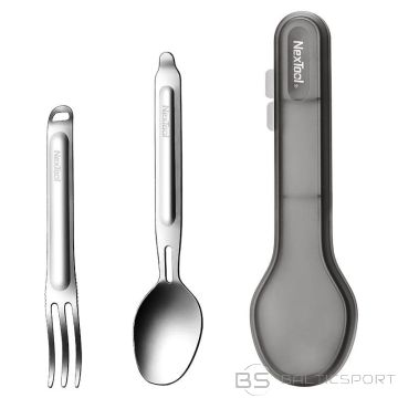 BS Необходимые столовые приборы из титана для путешествий - ложка + вилка - NexTool NE20133 (N/A)