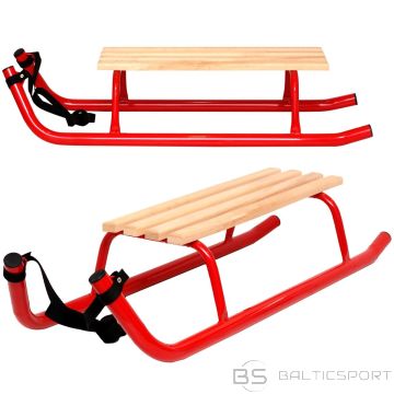 Enero METAL SLEDGE FOR SLEEPING 2 PERSONS REINFORCED RED