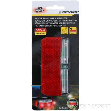 DUNLOP aizmugurējais velosipēda lukturis 3 LED SMD ar dinamo barošanu