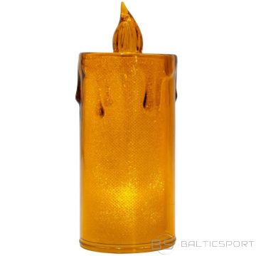 BS Dekoratīva svece 10,5 cm dzintara krāsā, silti balta, 1 LED (nav pieejama)