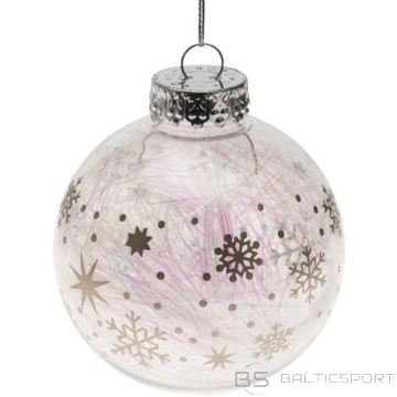 BS DEKORATĪVA BUMBIŅA 8 CM SUDRABA ZVAIGZNES (N/A)