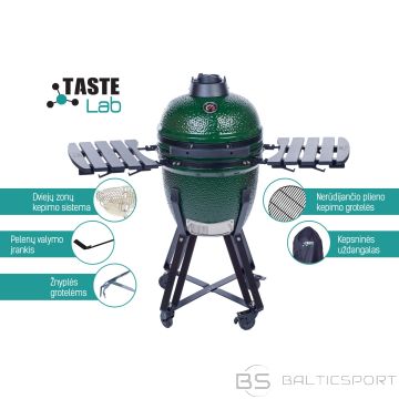 Ceramic barbecue KAMADO TasteLab 18'' Green with accessories