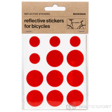 BOOKMAN atstarojošās uzlīmes velosipēdiem, sarkani punktiņi