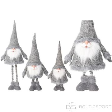 Christmas Decoration SANTA CLAUS ON TELESCOPIC LEGS 30X18X100CM - SILVER