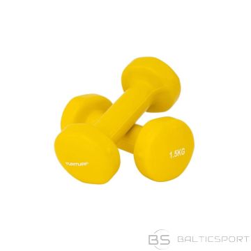 Hanteles TUNTURI Vinila hanteles 1.5kg, dzeltenas