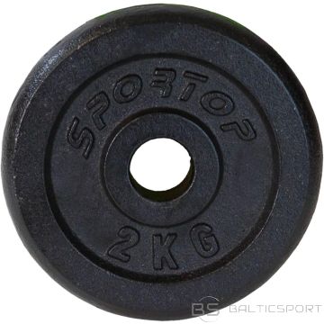 Enero Fit MELNĀ ČUGUNA SVARS 2 KG diametrs 26,5
