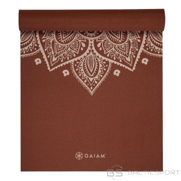 Gaiam Intense Rust Sundial Flower Yoga Mat 5mm 65733 (N/A)