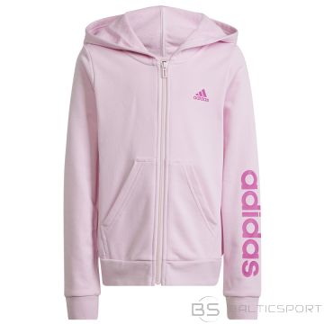 Bluza adidas Essentials Linear Full-Zip Hoodie girls IS2666 / różowy / 140 cm