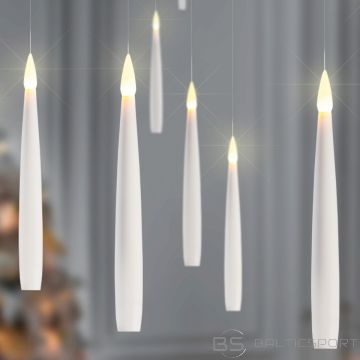 Iekaramās Lidojošās Sveces Floating Candles 10 LED 15.5cm ar pulti