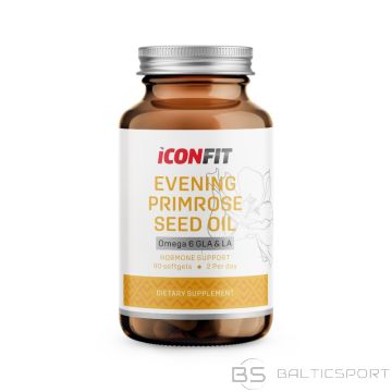 Evening Primrose Oil Naktssveces eļļa (1000 mg) / ICONFIT kapsulas / hormonu darbībai, saistaudiem