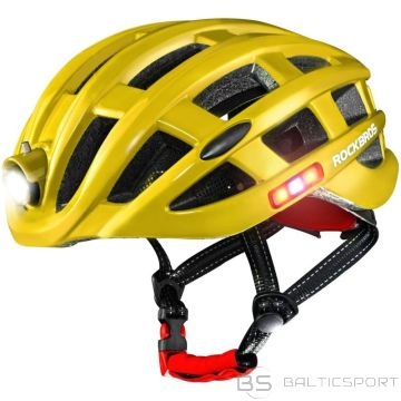 Rockbros MTB velosipēda ķivere ar gaiši dzeltenu krāsu 57-62 cm (nav pieejama)