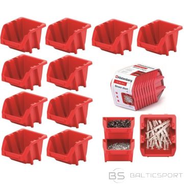 Kistenberg BINEER ĪSO DARBNĪCAS KONTEINERU KOMPLEKTS 10 GAB. SARKANS (N/A)