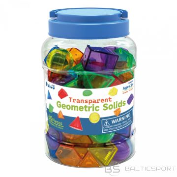 BS Caurspīdīgu 3D ģeometrisku formu komplekts