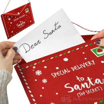 Koopman CHRISTMAS ENVELOPE LETTER TO SANTA CLAUS FELT 38x30CM SPECIAL DELIVERY