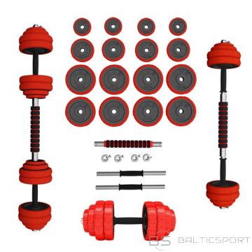 Hanteļu komplekts, regulējamas hanteles /HMS SGGX30 HAMEĻU KOMPLEKTS-STIENS 30KG