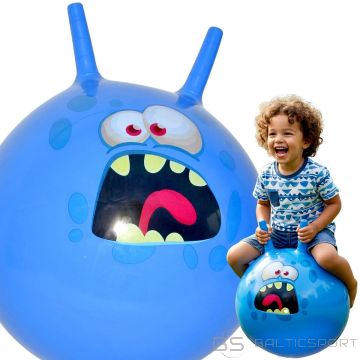 Lēkāšanas bumba ar ragiem Skoczek 45 cm zila Enero Toys