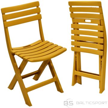 Koopman 4 bēša Komodo plastmasas salokāmo ēdināšanas krēslu komplekts