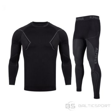 BS Alpinus Active Base Layer Set thermoactive underwear black and gray M GT43257 (S)