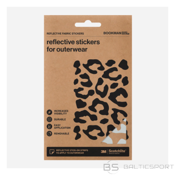 Helkurkleepsud kangast BOOKMAN Reflective Fabric Stickers, Leopard Silver
