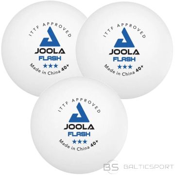 Joola МЯЧИ ДЛЯ НАСТОЛЬНОГО ТЕННИСА FLASH, 3 ШТ, БЕЛЫЕ