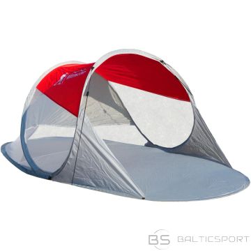 Royokamp SELF-FOLDING BEACH SCREEN TENT, RED AND GRAY