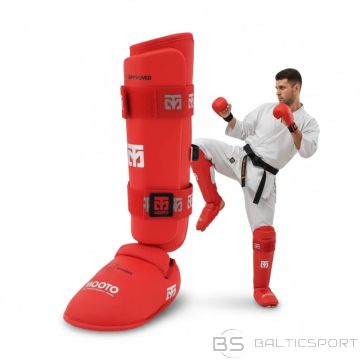 BS Защитные накладки на голени и стопы для каратэ WKF RED | MOOTO (N/A)