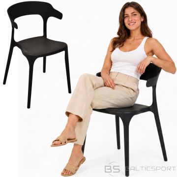 Progarden GARDEN CHAIR TERRACE BALCONY PLASTIC BLACK