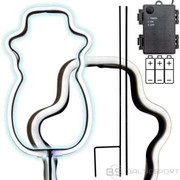 Luca NEON SNIEDZVĪRS BALTS 81 LED DARBINĀMS AR BATERIJĀM 14,5x96CM (N/A)