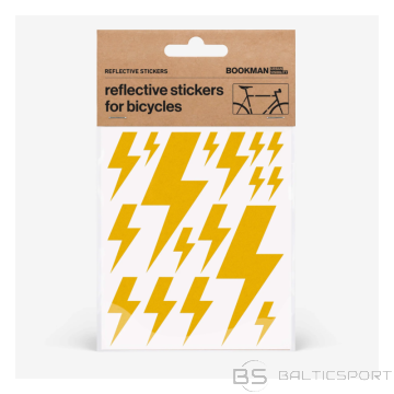 Atstarojošas uzlīmes velosipēdiem BOOKMAN, zibenīgi dzeltenas