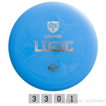 Discgolf DISCMANIA Putter SOFT EXO LOGIC Evolution Blue 3/3/0/1