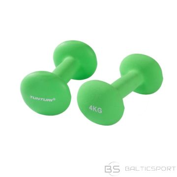 Hanteles TUNTURI Neoprēna hanteles 4kg, zaļa