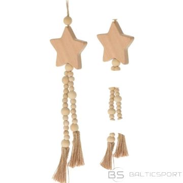 Home & Styling Collection DEKORATĪVAIS KULONS BOHO ECO NATURE WOODEN STAR