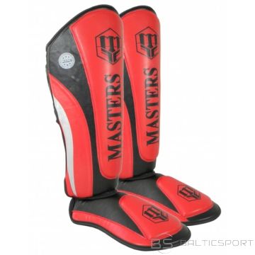 Sport Masters Masters NS-PU-FT (WAKO APPROVED) 119111-02M shin guards (czerwony+S)