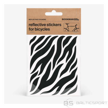 Atstarojošas uzlīmes velosipēdiem BOOKMAN, melnas zebras krāsas