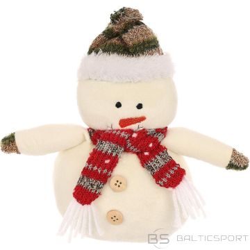 Saska Garden DECORATIVE SNOWMAN 23CM WITH A HAT AND A SCARF