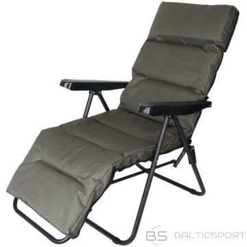 BS Dārza atpūtas krēsls ar kāju balstu 57x83x106cm pelēkzaļš (nav pieejams)