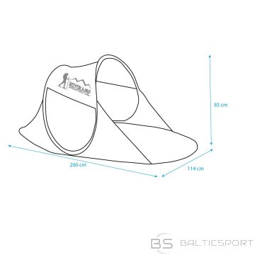 Royokamp Pašsprāgstoša pludmales aizsargtelts 190x120x86cm sarkana - pelēka