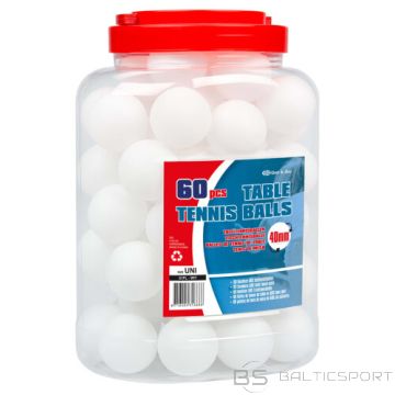 Galda tenisa bumbiņas baltas 60 gabalu iepakojums 40mm